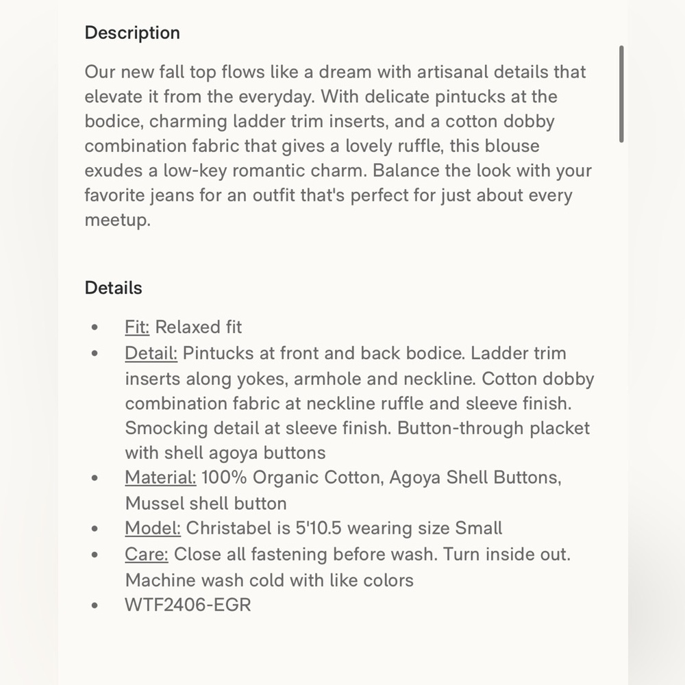 Faherty white top size small - image 11